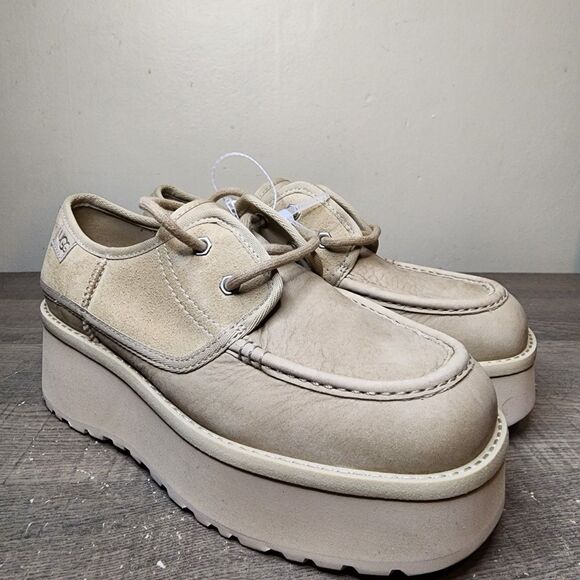 UGG Cityfunc Platform Shoes Loafer Mary Jane Square toe Suede Womens 7 NEW - Picture 4 of 15